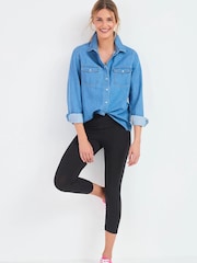 Black Cropped Leggings - Image 2 of 4