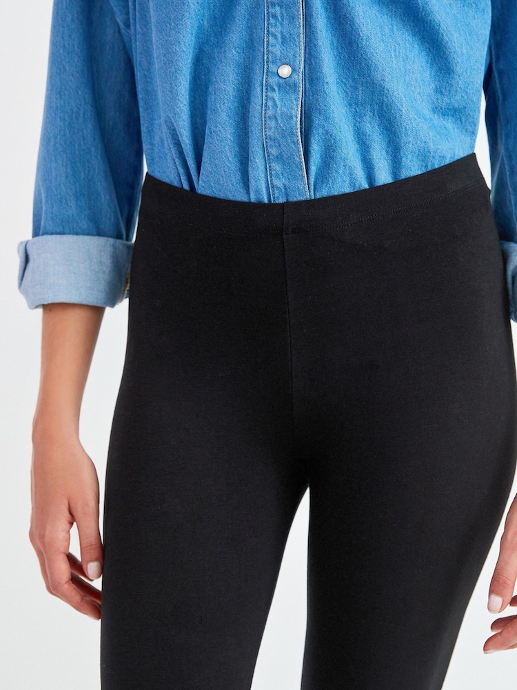 Black Cropped Leggings - Image 3 of 4