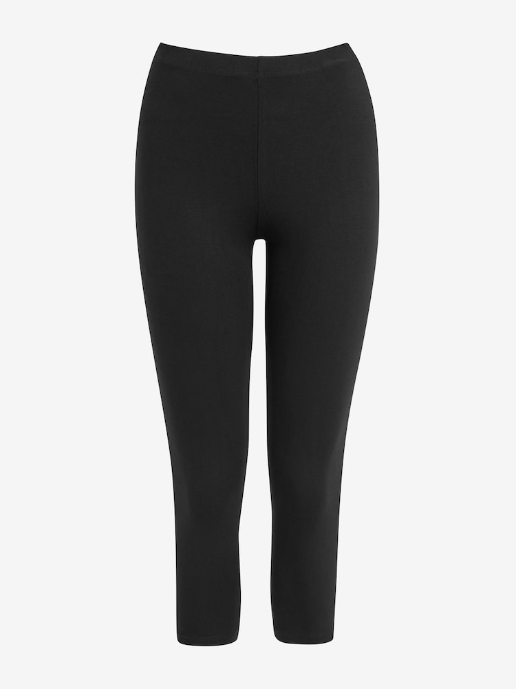 Black Cropped Leggings - Image 4 of 4