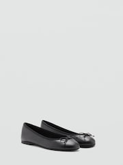 Mango Black Ballet Flat Pumps - Image 1 of 4