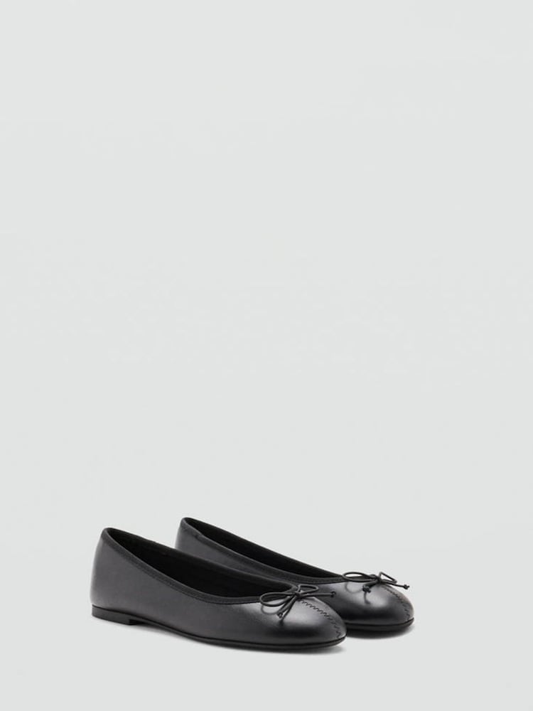 Mango Black Ballet Flat Pumps - Image 1 of 4