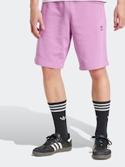 adidas Orignal Pink Essentials Trefoil 100% Cotton Shorts - Image 3 of 6