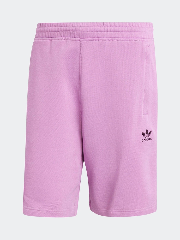 adidas Orignal Pink Essentials Trefoil 100% Cotton Shorts - Image 6 of 6