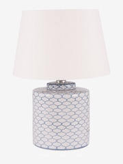 Pacific Grey/Blue Demetri Grey/Blue Detail Ceramic Table Lamp - Image 2 of 2