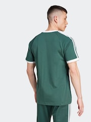 adidas Green Adicolor Classics 3-Stripes 100% Cotton  T-Shirt - Image 2 of 7