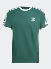 adidas Green Adicolor Classics 3-Stripes 100% Cotton  T-Shirt - Image 7 of 7