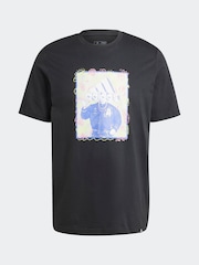 adidas Black 100% Cotton Doodle Graphic T-Shirt - Image 10 of 15