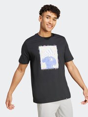 adidas Black 100% Cotton Doodle Graphic T-Shirt - Image 4 of 15
