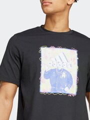 adidas Black 100% Cotton Doodle Graphic T-Shirt - Image 5 of 15