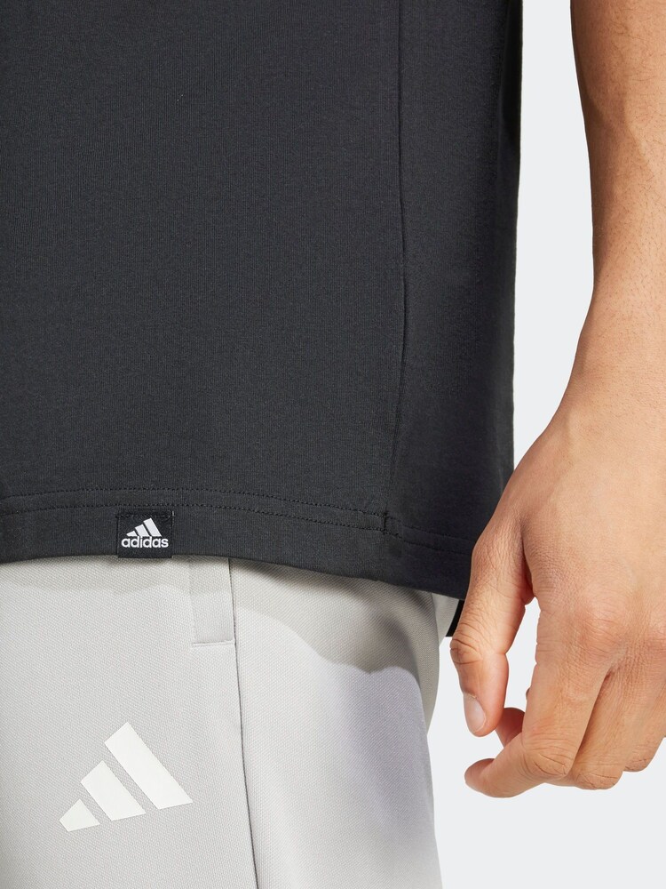 adidas Black 100% Cotton Doodle Graphic T-Shirt - Image 6 of 15