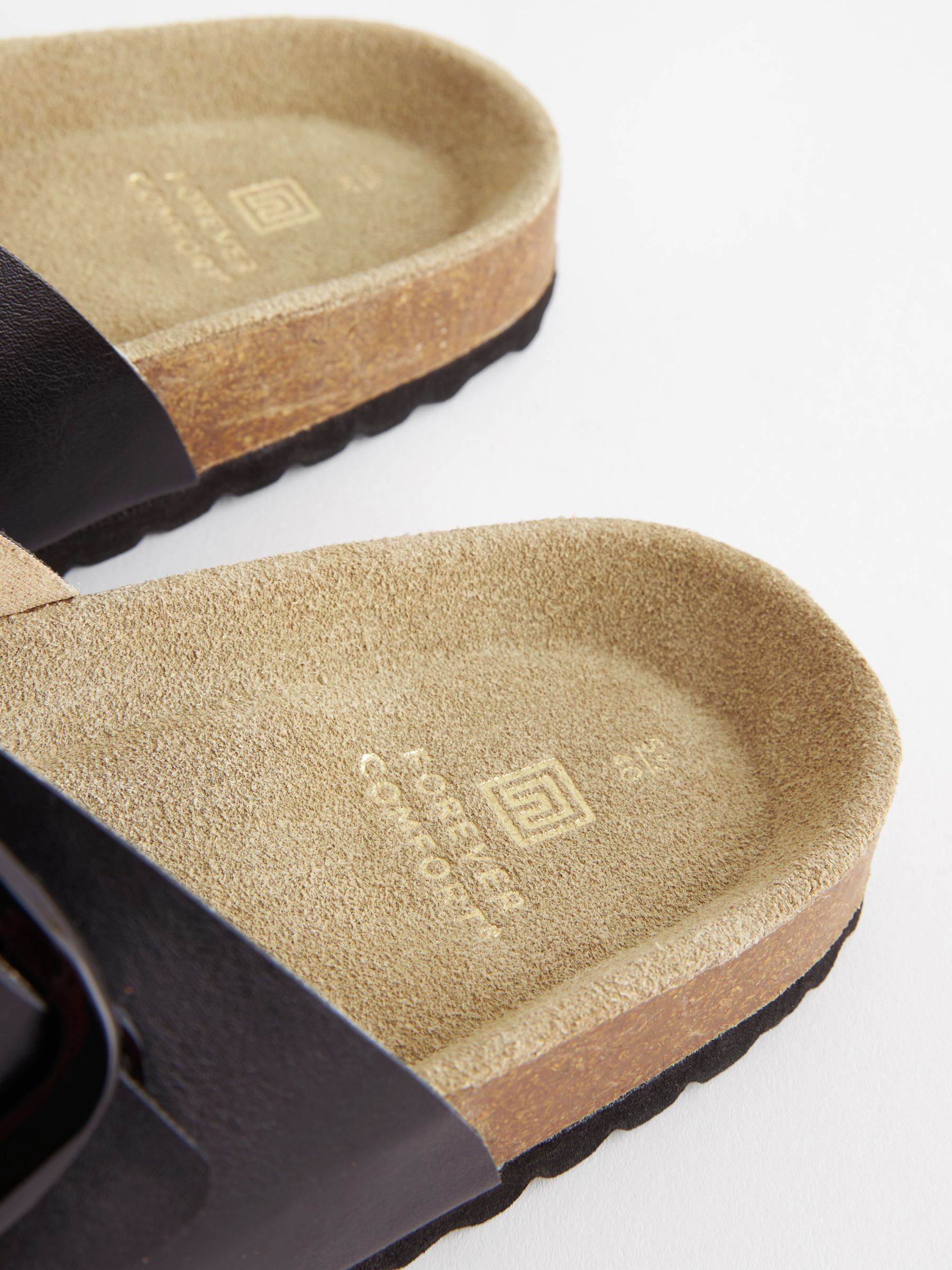 Buy Black Flood Forever Comfort® Leather Double Strap Footbed