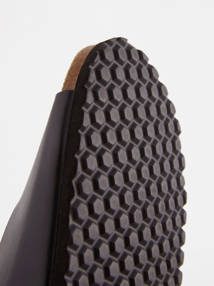 Black Flood Forever Comfort® Leather Double Strap Footbed Sandals - Image 6 of 7