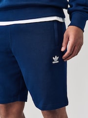 Azul - Pantalones cortos básicos de algodón 100 % con diseño de trébol de Adidas Original - Imagen 5 de 6