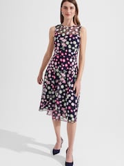 Hobbs Petite Blue Ira Dress - Image 1 of 4