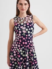 Hobbs Petite Blue Ira Dress - Image 3 of 4