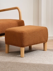 Scottish Everlastings Ltd Caramel Boucle Footstool - Image 1 of 3