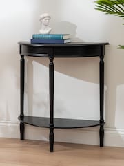 Scottish Everlastings Ltd Black Half Round Table - Image 1 of 3