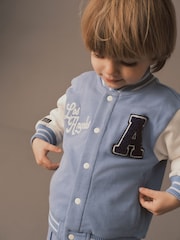 Light Blue Letterman and Shorts Set (3mths-7yrs) - Image 4 of 8