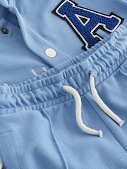 Light Blue Letterman and Shorts Set (3mths-7yrs) - Image 8 of 8