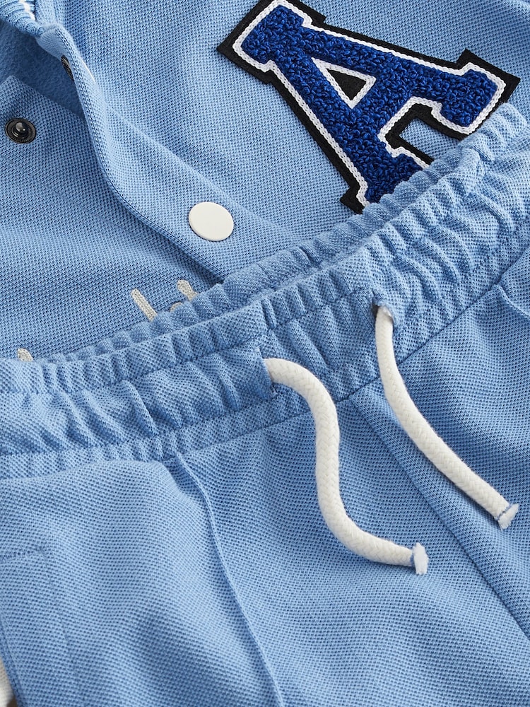 Light Blue Letterman and Shorts Set (3mths-7yrs) - Image 8 of 8