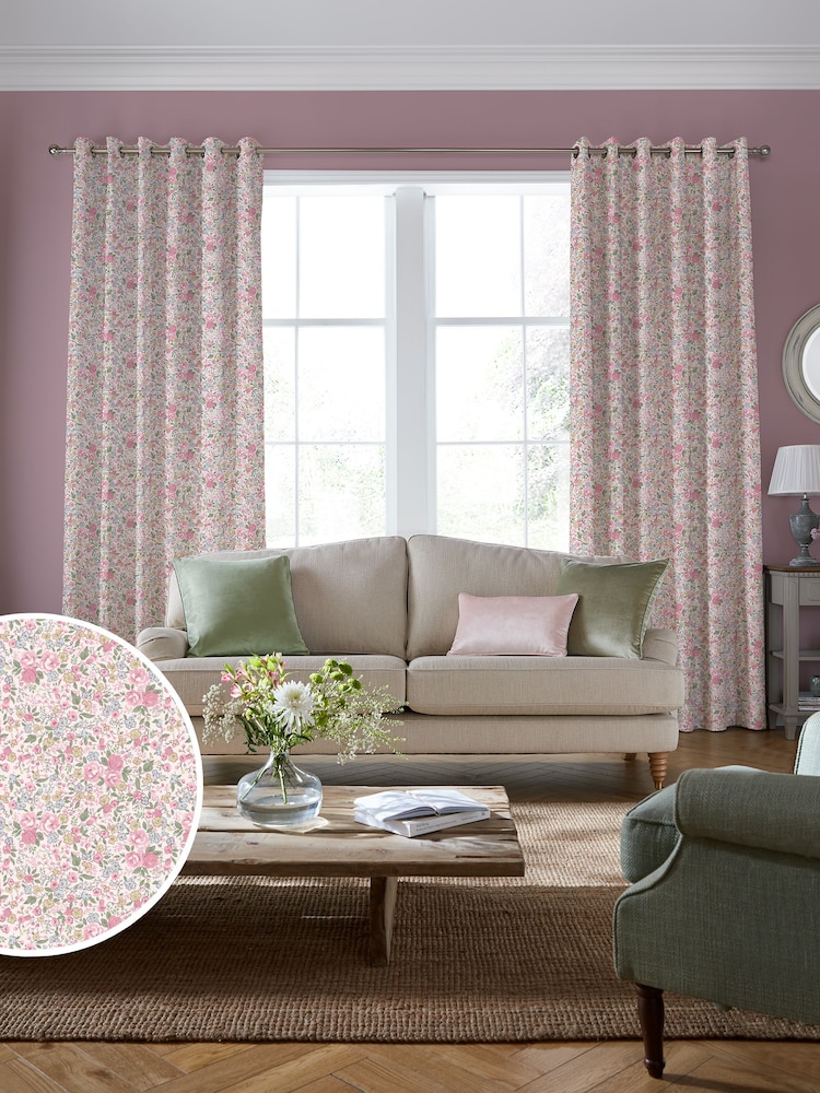 Laura Ashley Peony Pink Rowena Made to Measure Curtains - Image 1 of 9