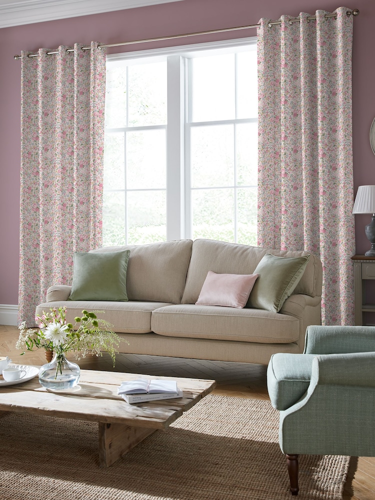 Laura Ashley Peony Pink Rowena Made to Measure Curtains - Image 2 of 9