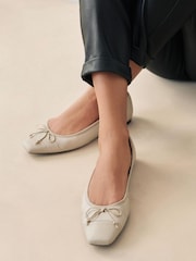 os - Ballerines Forever Comfort® en cuir à bout carré - Image 1 de 6