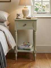 Scottish Everlastings Ltd Moss Green Side Table with Drawer - Image 1 of 3