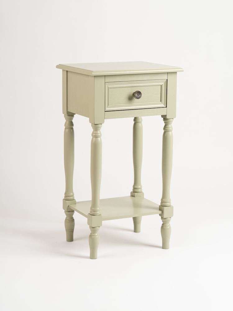 Scottish Everlastings Ltd Moss Green Side Table with Drawer - Image 2 of 3
