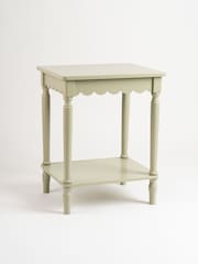 Scottish Everlastings Ltd Moss Green Scalloped Edge Side Table - Image 2 of 3