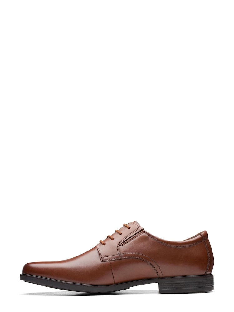 Clarks Tan Brown Leather Howard Walk Shoes - Image 2 of 5