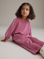 Purple Long Sleeve Top And Wide Leg 100% Cotton Trousers Set (3mths-7yrs) - Image 2 of 8