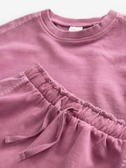 Purple Long Sleeve Top And Wide Leg 100% Cotton Trousers Set (3mths-7yrs) - Image 8 of 8