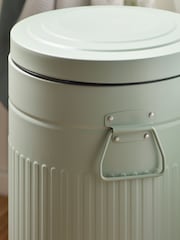 Sage Green 30L Vintage Ribbed Soft Close Bin - Image 4 of 5