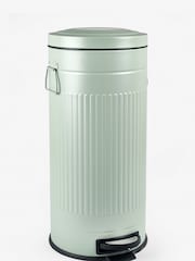Sage Green 30L Vintage Ribbed Soft Close Bin - Image 5 of 5