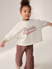 Ochre Yellow Long Sleeve Top And Wide Leg 100% Cotton Trousers Set (3mths-7yrs) - Image 1 of 8