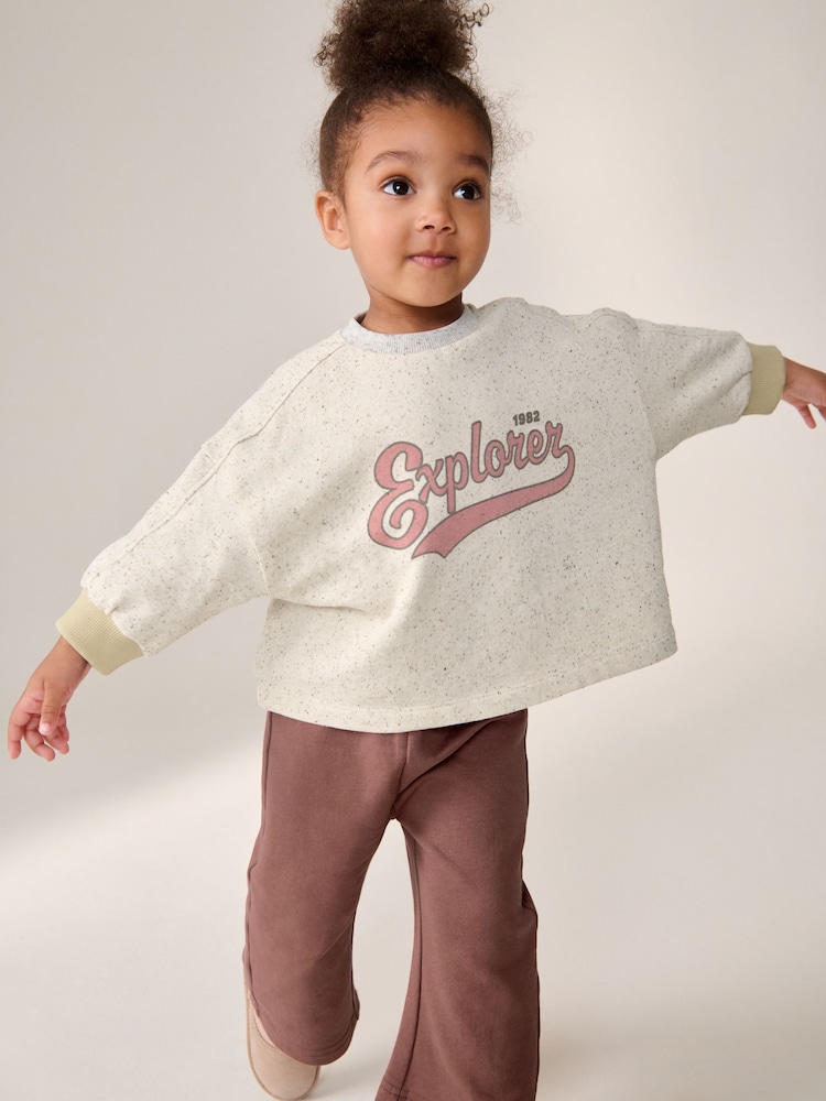 Ochre Yellow Long Sleeve Top And Wide Leg 100% Cotton Trousers Set (3mths-7yrs) - Image 1 of 8