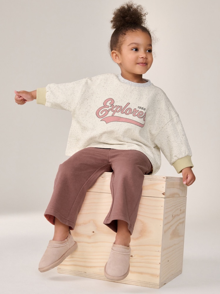 Ochre Yellow Long Sleeve Top And Wide Leg 100% Cotton Trousers Set (3mths-7yrs) - Image 2 of 8