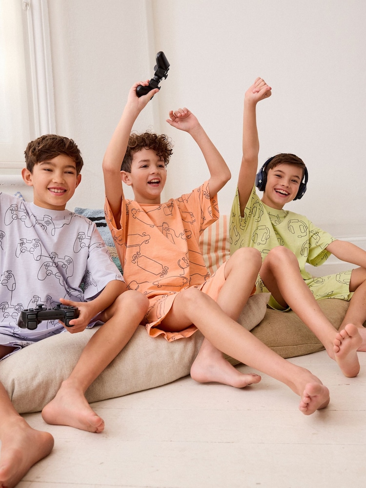 Več pastelnih linearnih Character - Kratke pižame 3 paket (3-16let) - Slika 2 iz 10