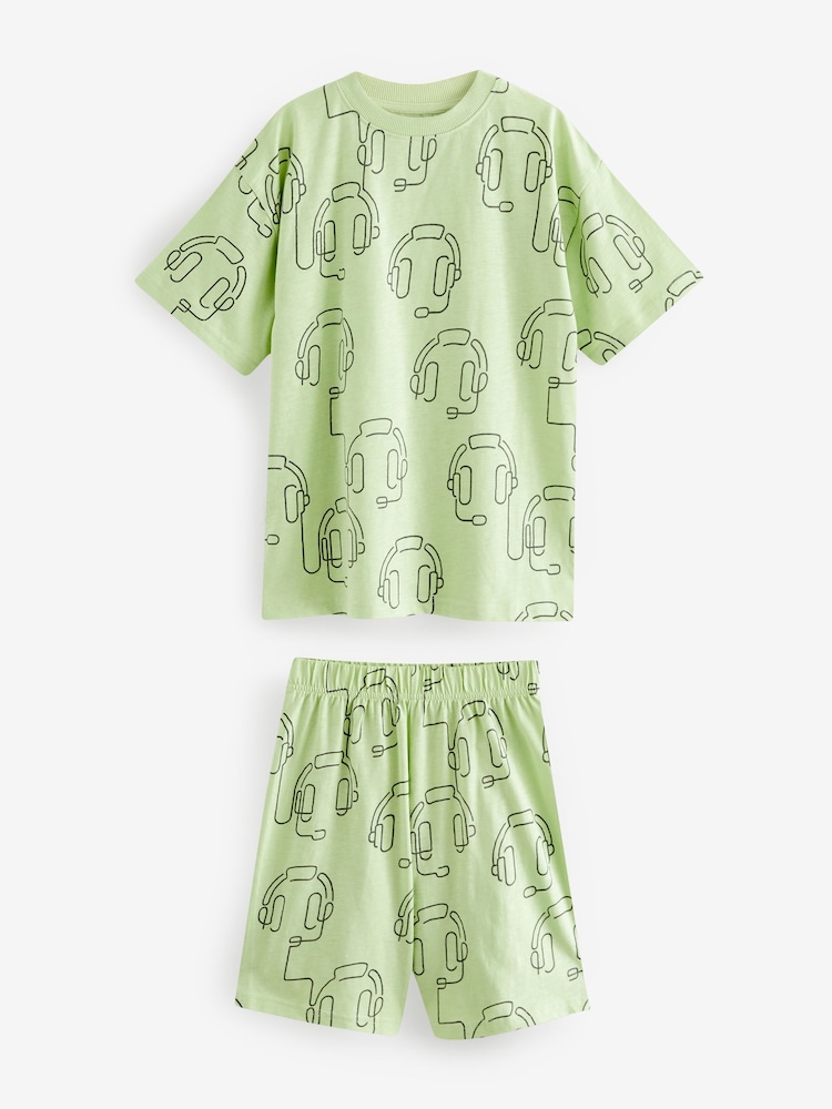 Multi Pastel Linear Character Short Pyjamas 3 Pack (3-16yrs) - Image 8 of 10