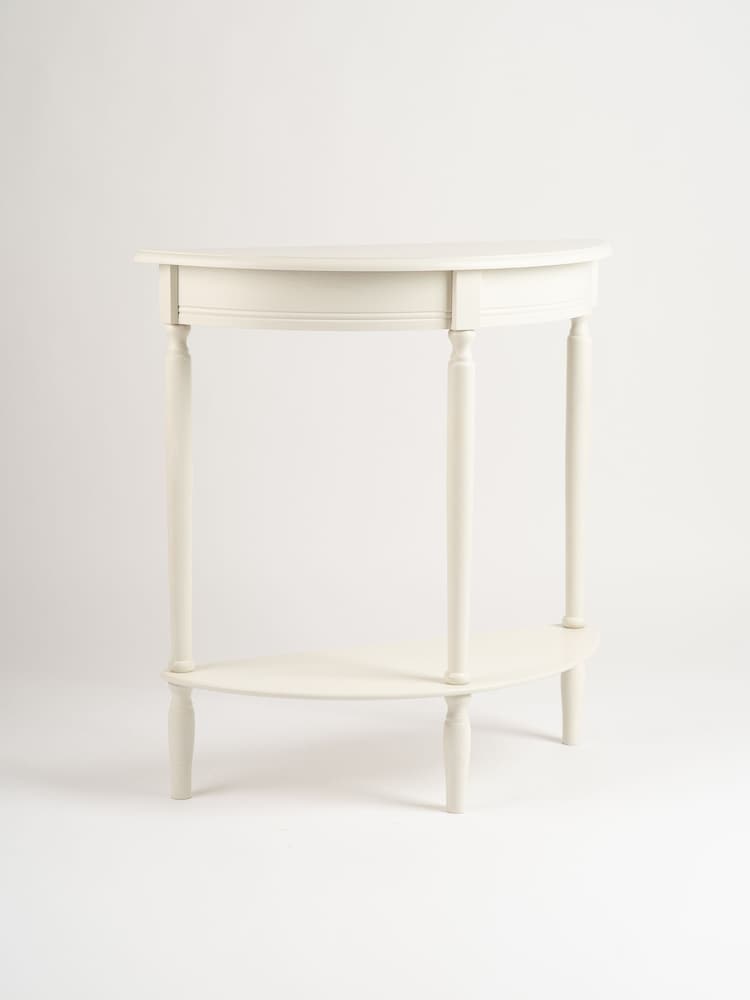 Scottish Everlastings Ltd Ivory Half Round Table - Image 2 of 3