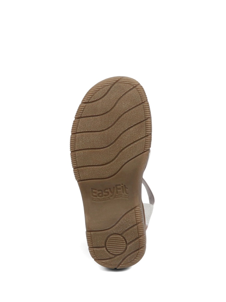 Pavers Silver Easy FIt Elvira Extra Wide Sandals - Image 5 of 5