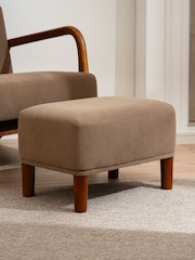 Scottish Everlastings Ltd Taupe Cord Footstool - Image 1 of 3