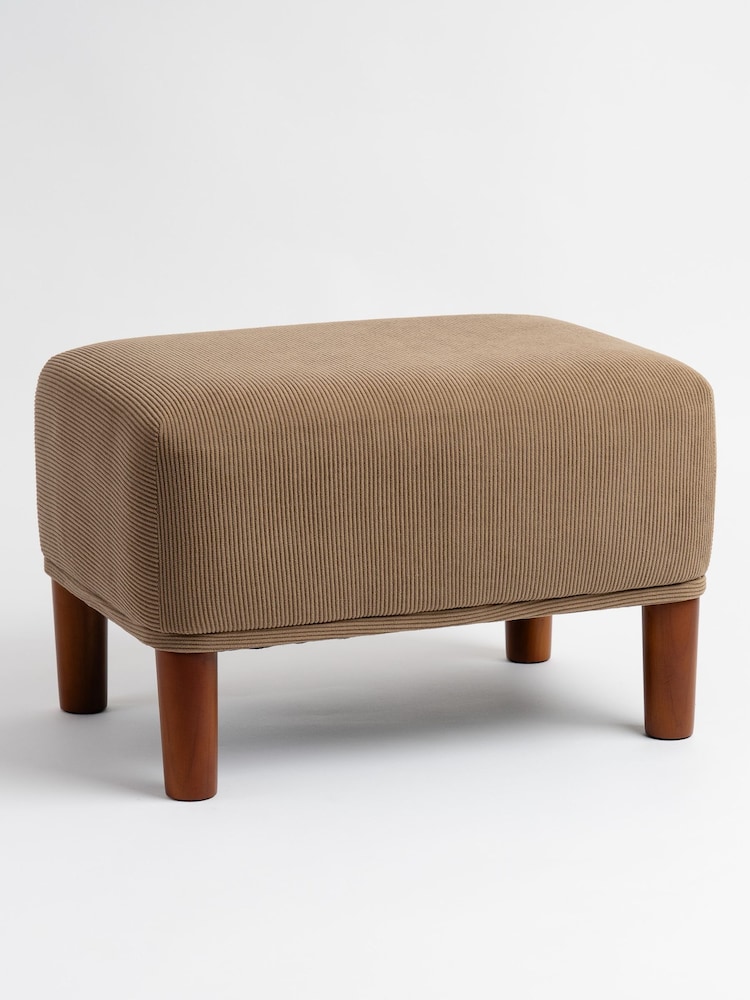 Scottish Everlastings Ltd Taupe Cord Footstool - Image 2 of 3 Scottish Everlastings Ltd Taupe Cord Footstool - Image 2 of 3