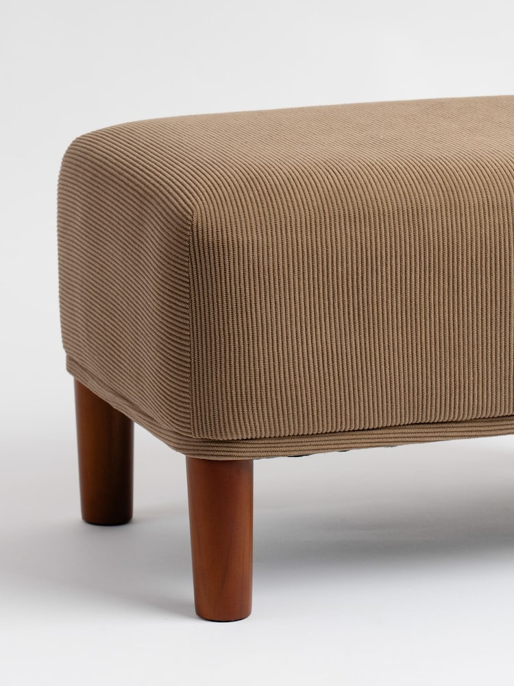 Scottish Everlastings Ltd Taupe Cord Footstool - Image 3 of 3 Scottish Everlastings Ltd Taupe Cord Footstool - Image 3 of 3
