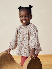 Orange Floral Blouse And Leggings Set (3mths-7yrs) - Image 4 of 8
