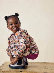 Marineblau mit floralem Muster - Set aus Bluse und Leggings (3 M.–7 J.) - Bild 2 von 8