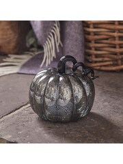Lights4fun Black Mercury Light Up Pumpkin Decoration - Image 3 of 3