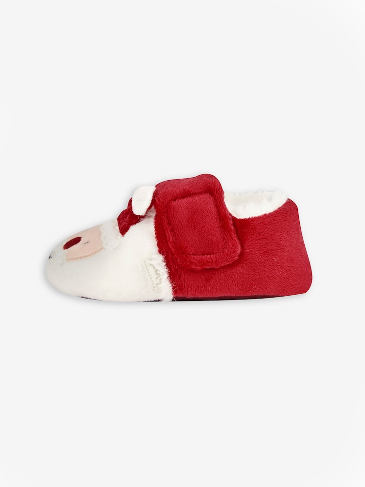 JoJo Maman Bébé Red Santa Slipper Shoes - Image 2 of 4