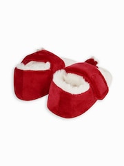 JoJo Maman Bébé Red Santa Slipper Shoes - Image 3 of 4